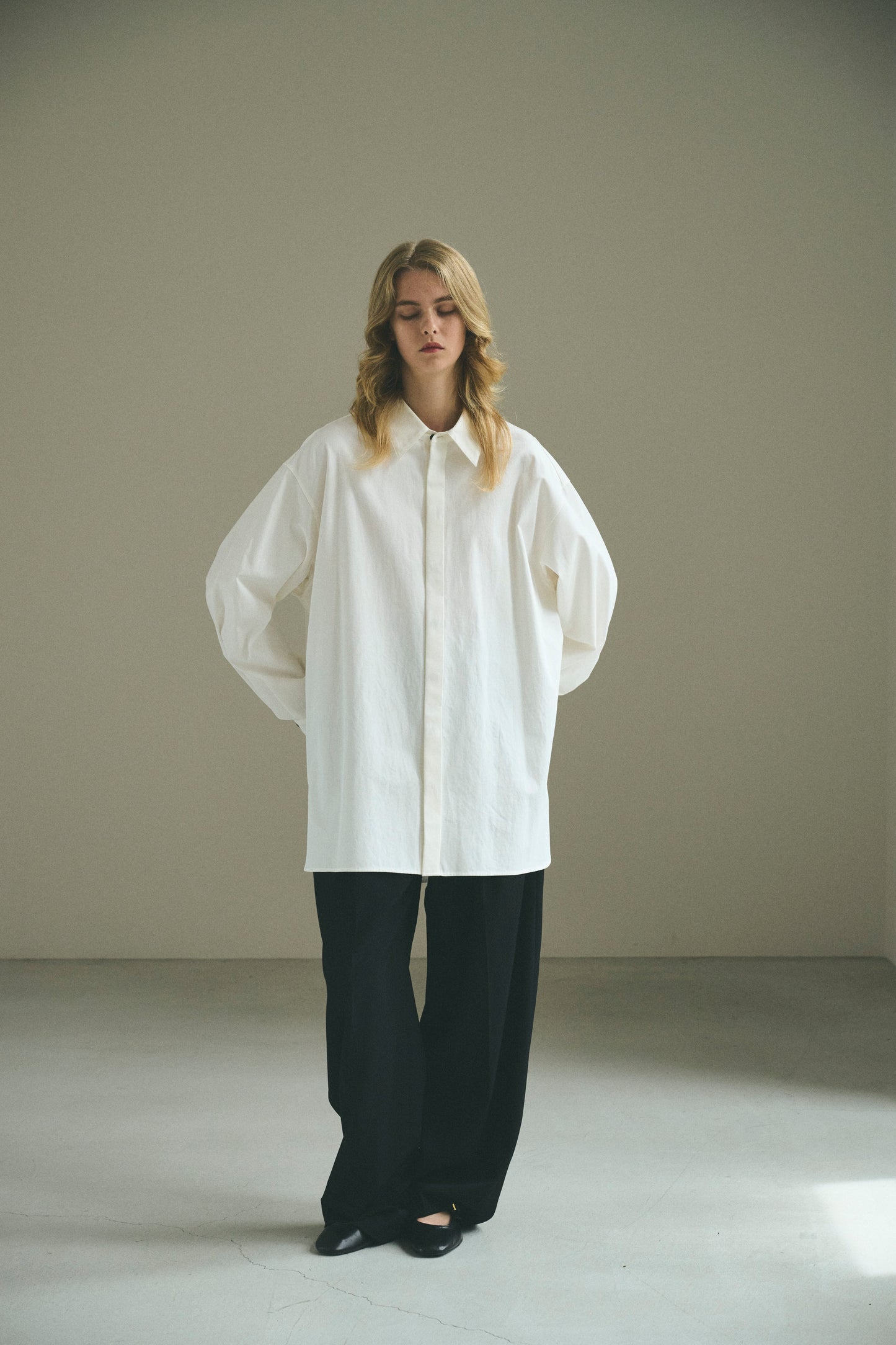 【ORDER】peach skin shirt