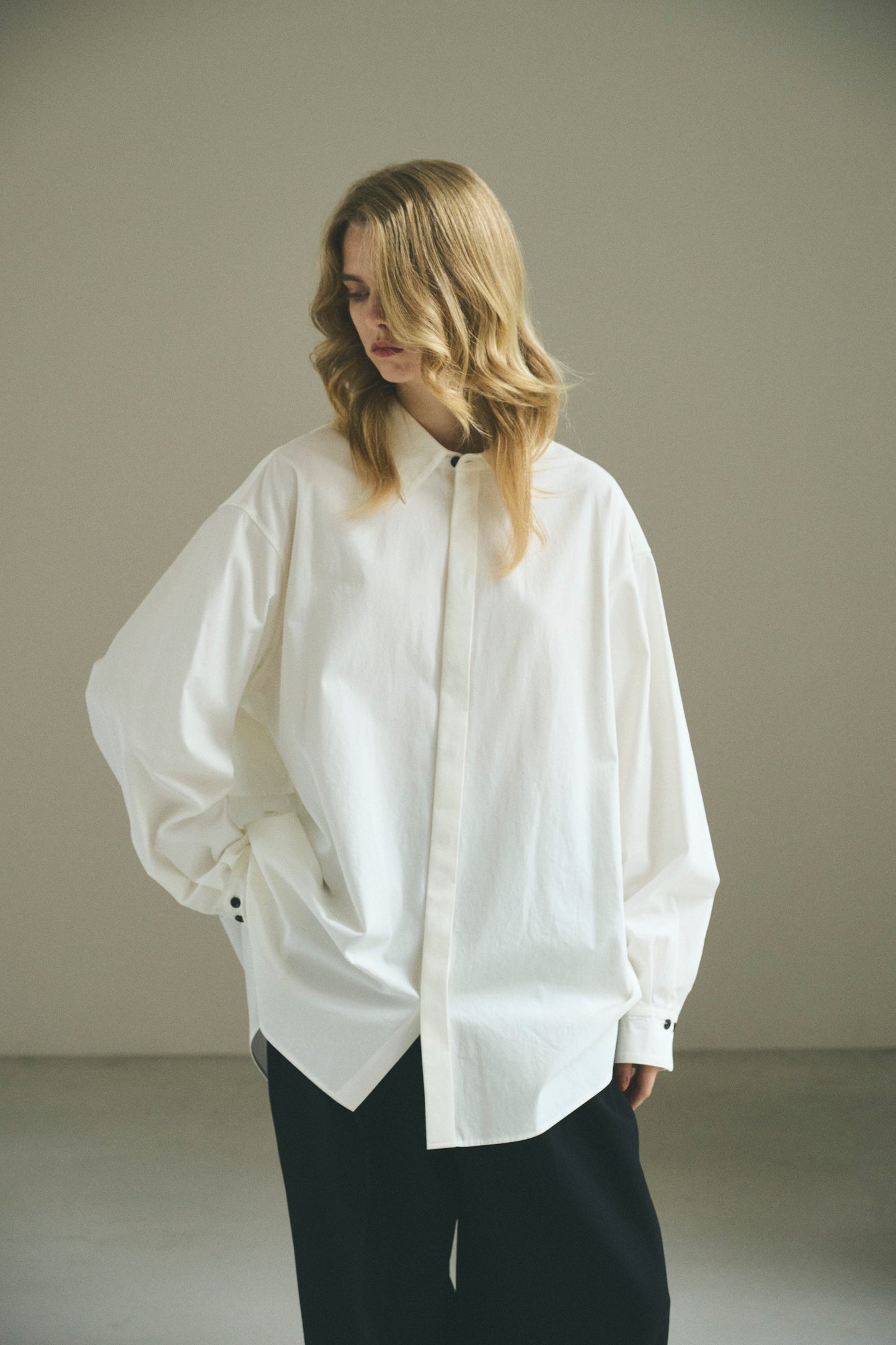 【ORDER】peach skin shirt